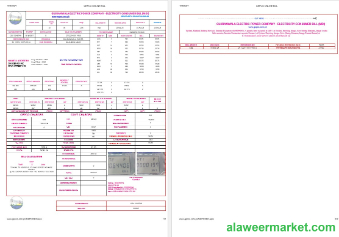 Pakistan Gujanwala electric power company electricity business utility bill Word and PDF formats, 2 pages